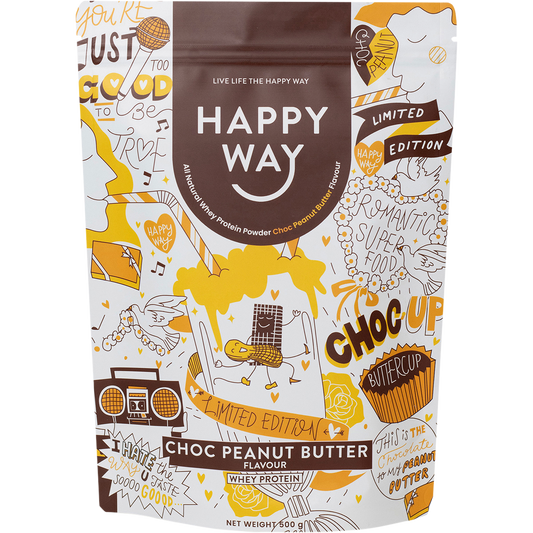 Happy Way Whey Protein Powder Choc Peanut Butter