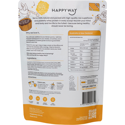 Happy Way Whey Protein Powder Choc Peanut Butter