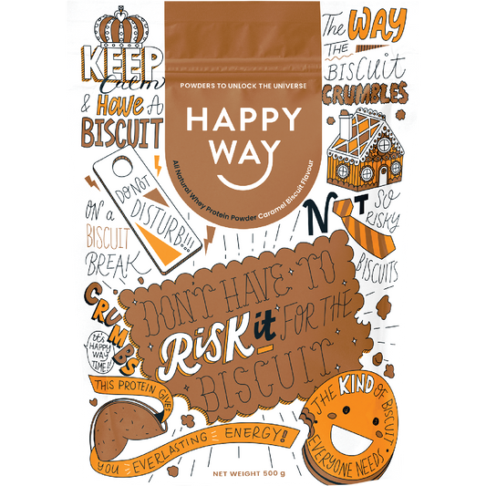 Happy Way Whey Protein Powder Caramel Biscuit