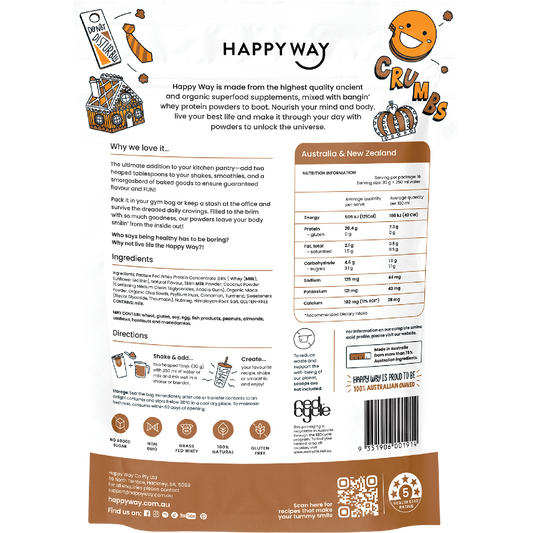 Happy Way Whey Protein Powder Caramel Biscuit