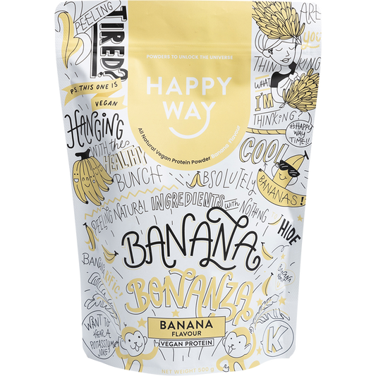 Happy Way Vegan Protein Powder Banana