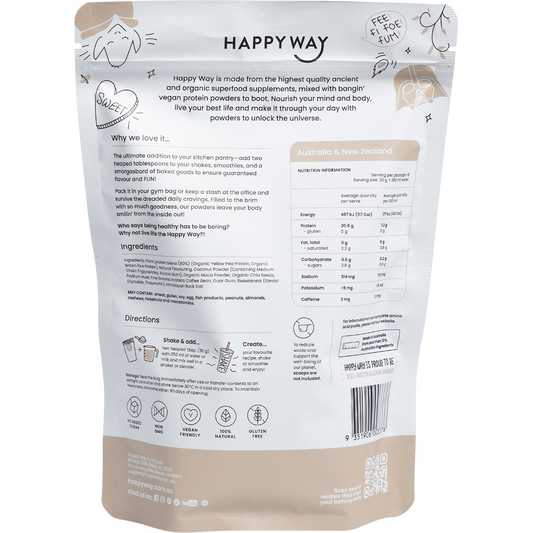 Happy Way Vegan Protein Powder Coffee
