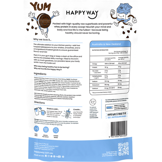 Happy Way Whey Protein Powder Cookies & Cream