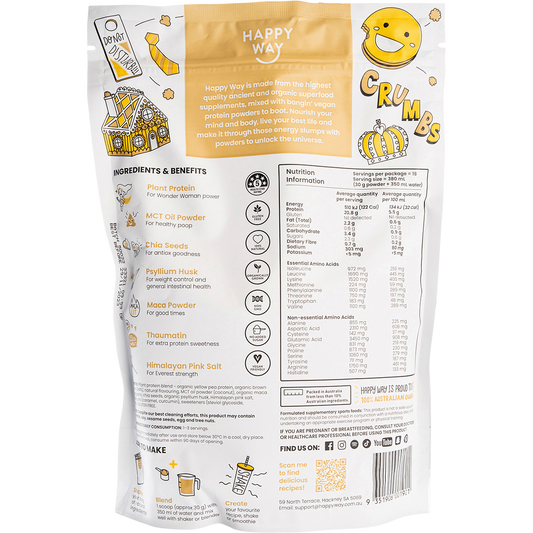 Happy Way Vegan Protein Powder Caramel Biscuit