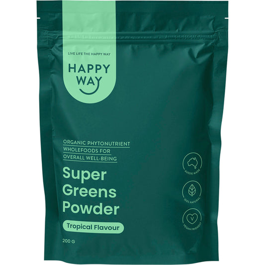 HAPPY WAY Super Greens Powder Tropical  1 x 200g