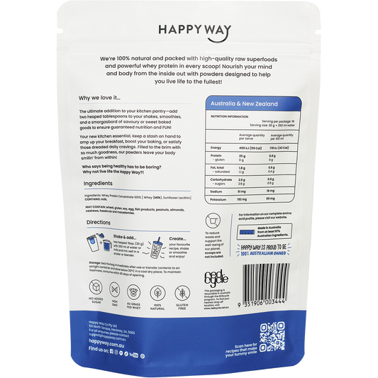 Happy Way Whey Protein Powder Flavourless