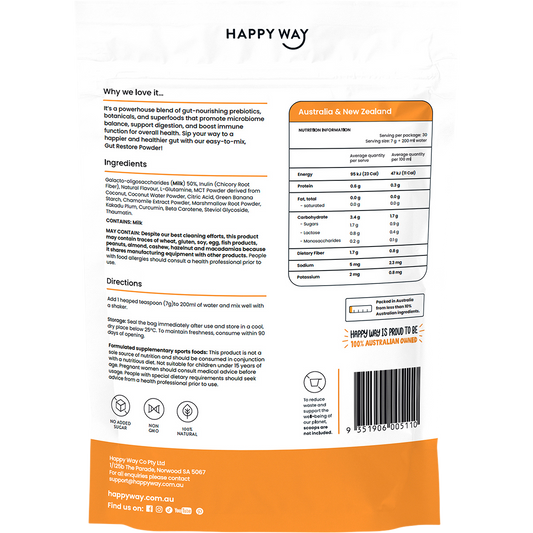 Happy Way Gut Restore Powder Tropical