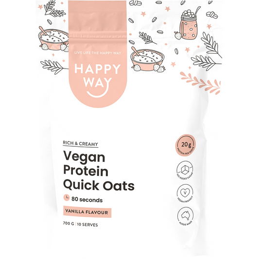 Happy Way Vegan Protein Quick Oats Vanilla