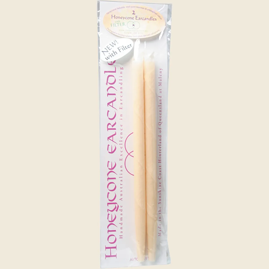 Honeycone Ear Candles with Filter 100% Unbleached Cotton 2pk