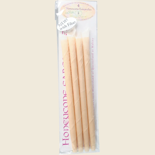 Honeycone Ear Candles with Filter 100% Unbleached Cotton 2pk