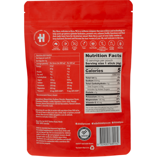 Hyro Electrolyte Sachets Mixed Bag Hasta
