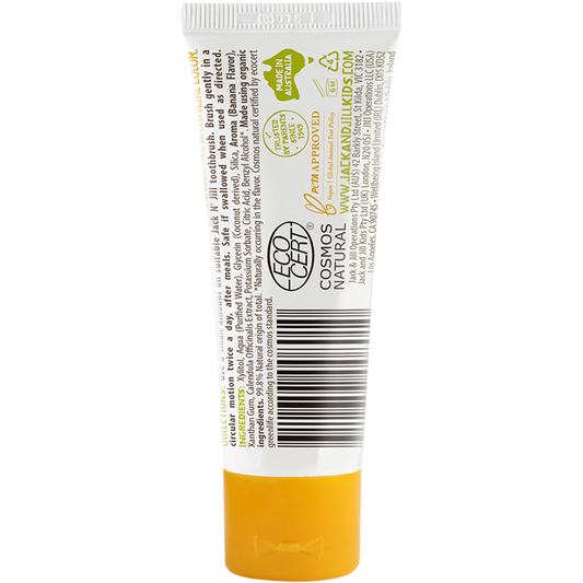 Jack N' Jill Toothpaste Children Banana Fluoride Free - Box of 6