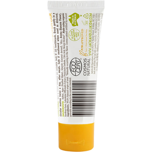 JACK N' JILL Toothpaste Children Banana Fluoride Free 6 x 50g