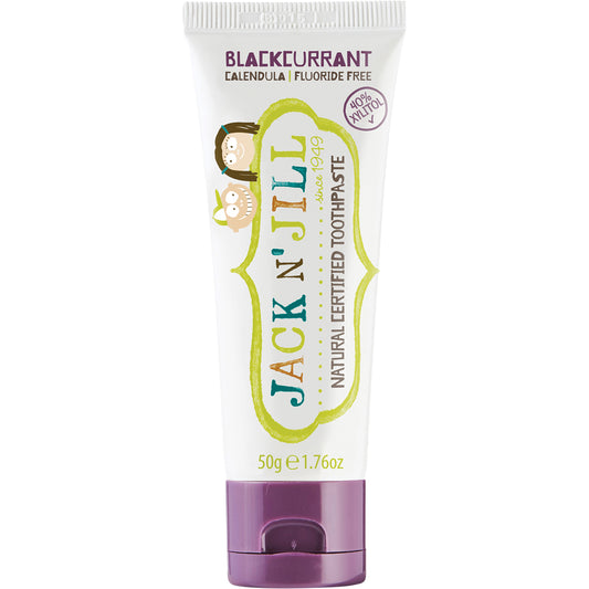 JACK N' JILL Toothpaste Children Blackcurrant Fluoride Free 6 x 50g