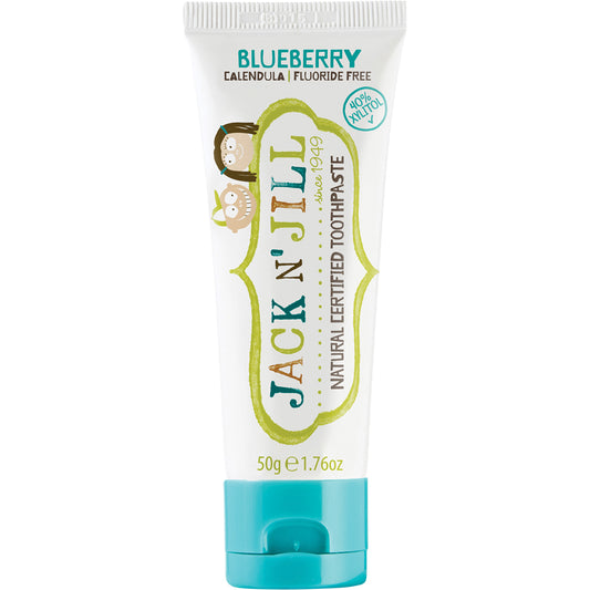 JACK N' JILL Toothpaste Children Blueberry Fluoride Free 6 x 50g