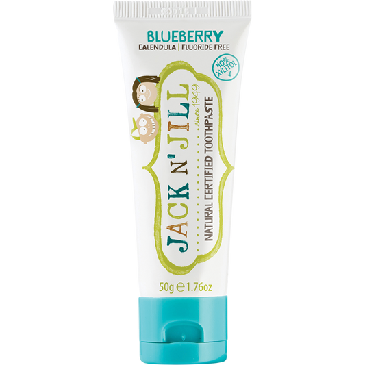 Jack N' Jill Toothpaste Children Blueberry Fluoride Free - Box of 6
