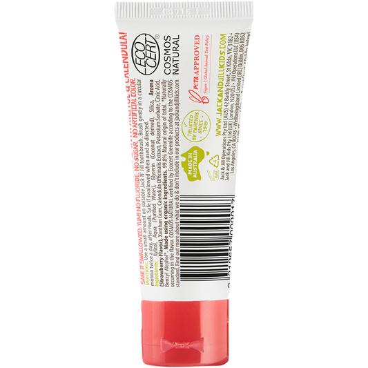 Jack N' Jill Toothpaste Children Strawberry Fluoride Free - Box of 6