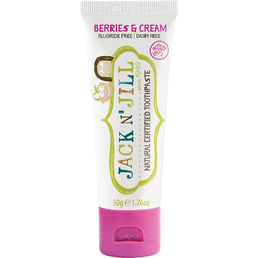 JACK N' JILL Toothpaste Children Berries & Cream Fluoride Free 6 x 50g