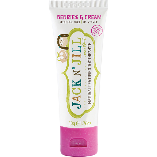 Jack N' Jill Toothpaste Children Berries & Cream Fluoride Free - Box of 6