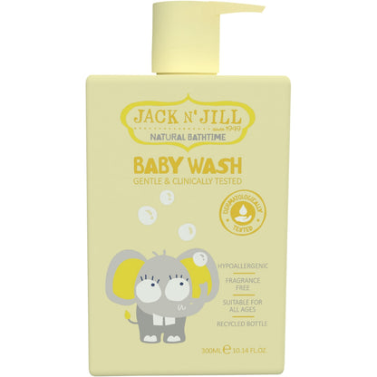 JACK N' JILL Baby Wash Fragrance Free 3 x 300ml