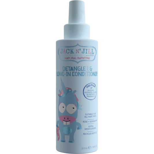 JACK N' JILL Detangler & Leave-in Conditioner Rose & Geranium 6 x 200ml
