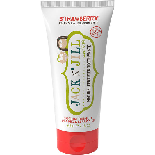 JACK N' JILL Toothpaste Children Strawberry Fluoride Free 6 x 200g