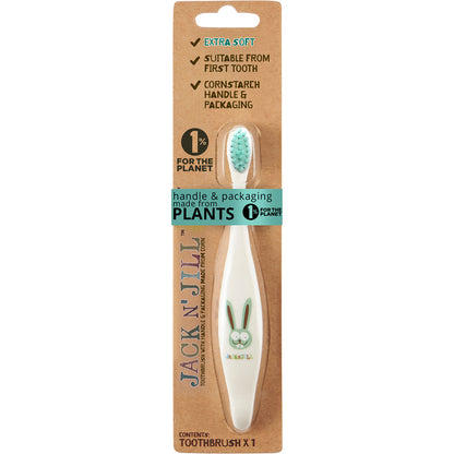JACK N' JILL Toothbrush Children Bunny Biodegradable x 8