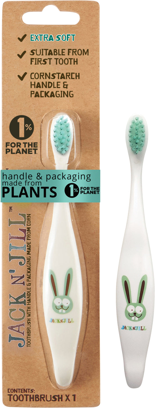 JACK N' JILL Toothbrush Children Bunny Biodegradable x 8
