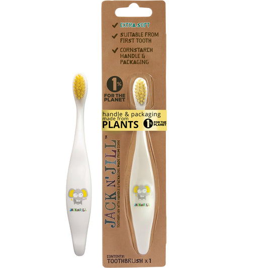 JACK N' JILL Toothbrush Children Elephant Biodegradable x 8