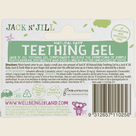 Jack N' Jill Teething Gel 4 Months + - Box of 6
