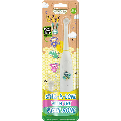 JACK N' JILL Electric Musical Toothbrush Buzzy Brush 3 Years+ x 8