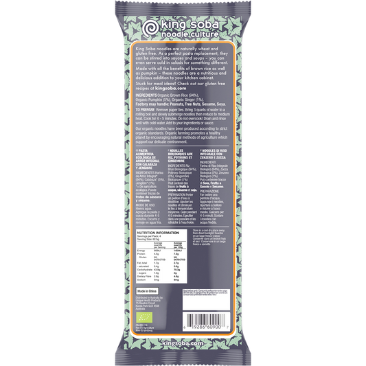 King Soba Organic Pumpkin, Ginger&Rice Noodles