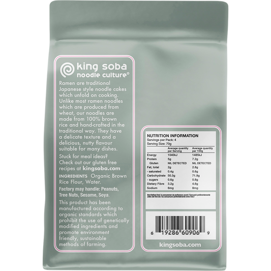 King Soba Organic Brown Rice Ramen Noodles