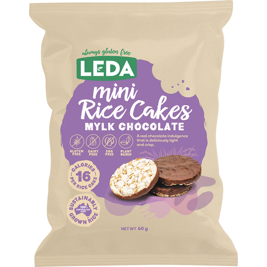 Leda Mini Rice Cakes Mylk Chocolate - Box of 6