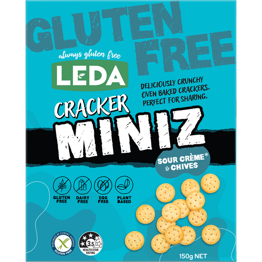 Leda Cracker Miniz Sour Crème & Chives - Box of 6