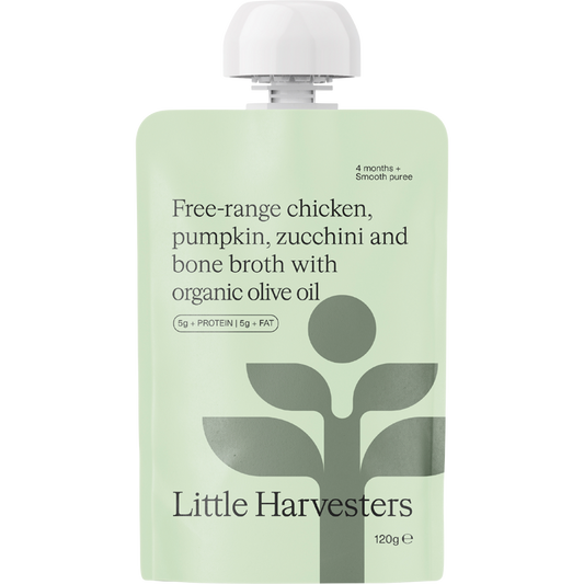 Little Harvesters Free-range Chicken, Pumpkin, Zucchini & Bone Broth - Box of 6