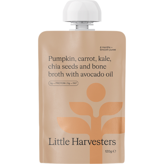 Little Harvesters Pumpkin, Carrot, Kale, Chia Seed & Bone Broth - Box of 6