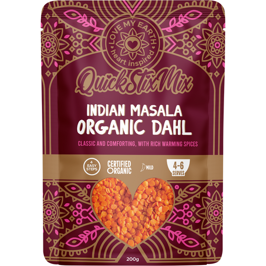 Love My Earth Quick Stix Mix Organic Dahl Indian Masala