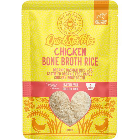 Love My Earth Quick Stix Mix Organic Bone Broth Rice Chicken