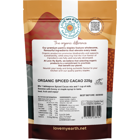 Love My Earth Organic Spiced Cacao Hot Chocolate