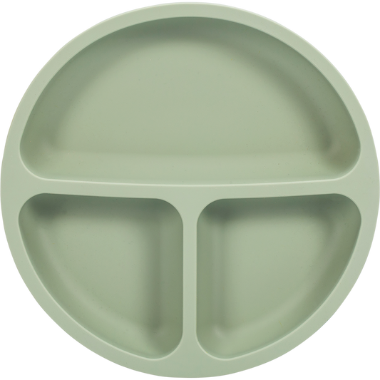Little Mashies Silicone Sucky Platter Plate Olive