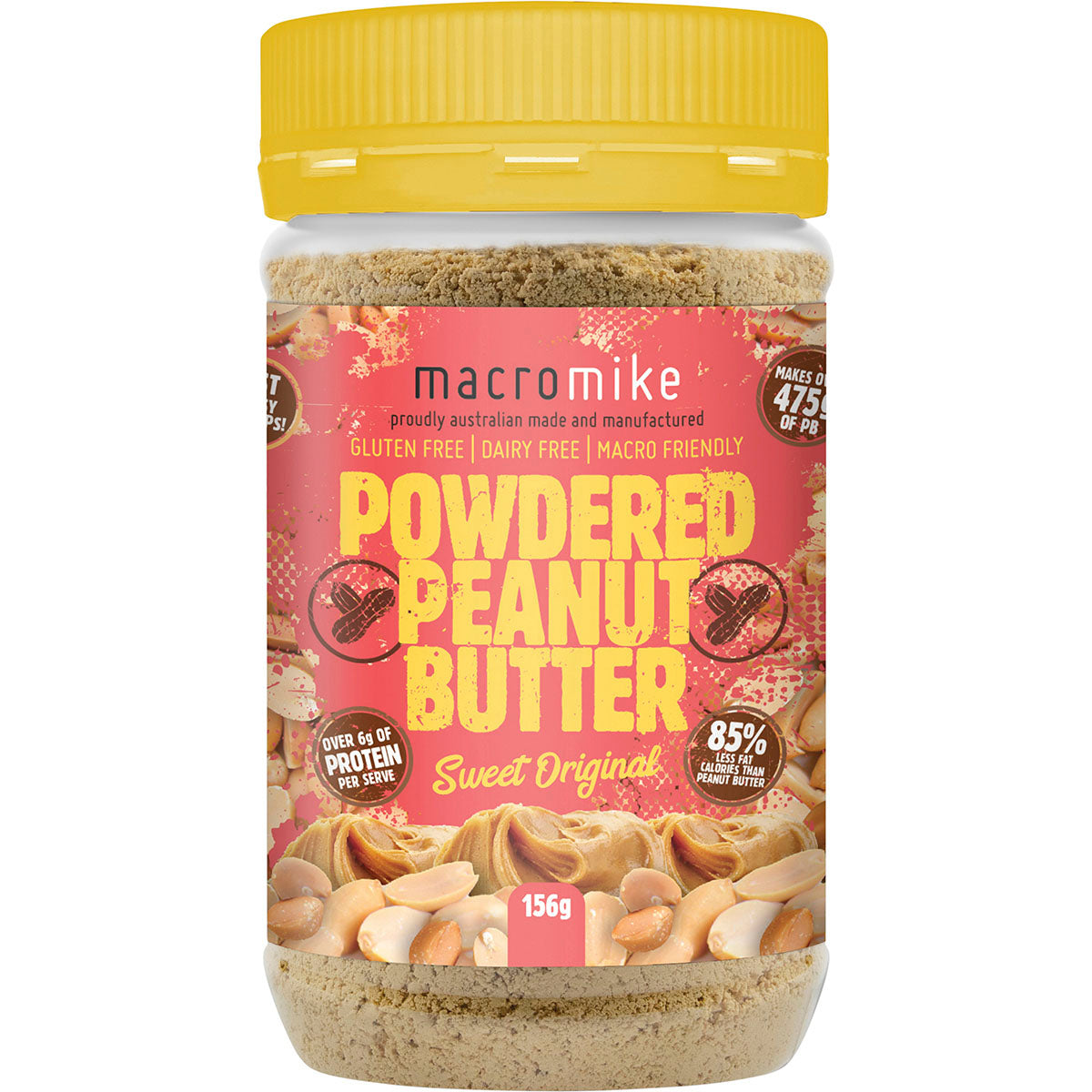 MACRO MIKE Powdered Peanut Butter Sweet Original 1 x 156g