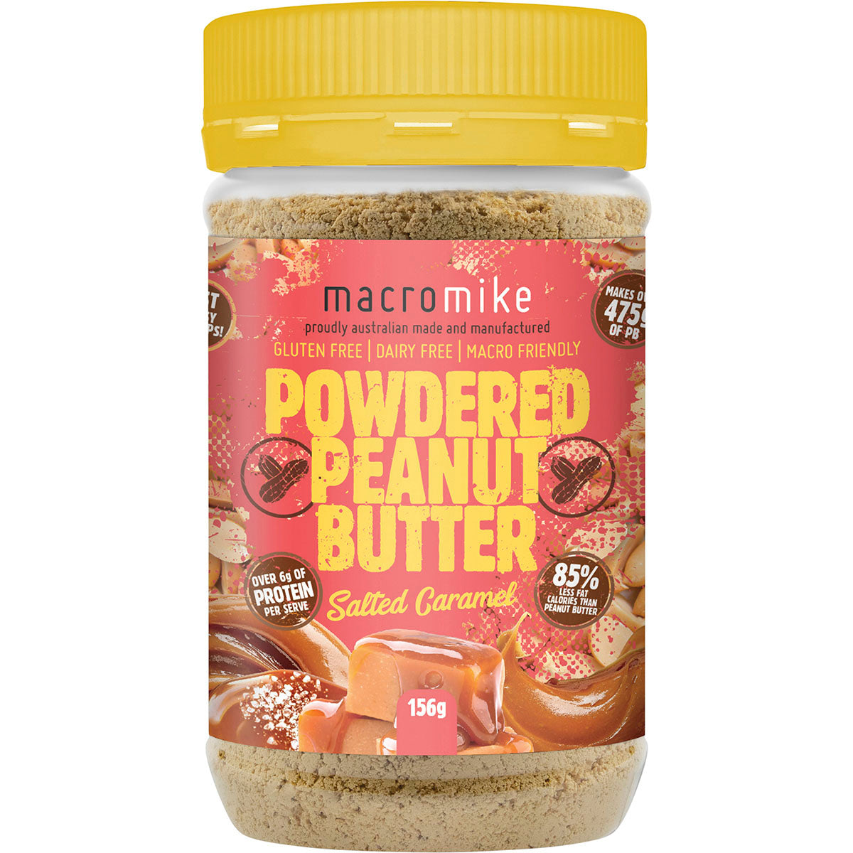 MACRO MIKE Powdered Peanut Butter Salted Caramel 1 x 156g