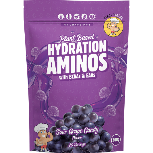 MACRO MIKE Plant Based Hydration Aminos Sour Grape Candy