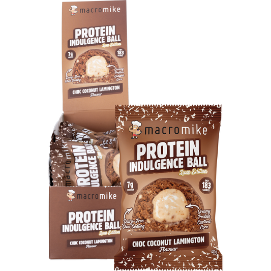 MACRO MIKE Protein Indulgence Ball Choc Coconut Lamington - Box of 12