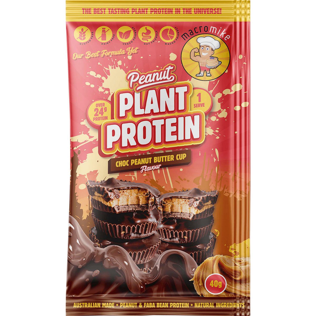 MACRO MIKE Peanut Plant Protein Sample Pack 8 x 40g