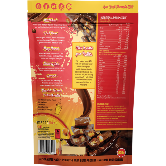 MACRO MIKE Peanut Plant Protein Chocolate Hazelnut
