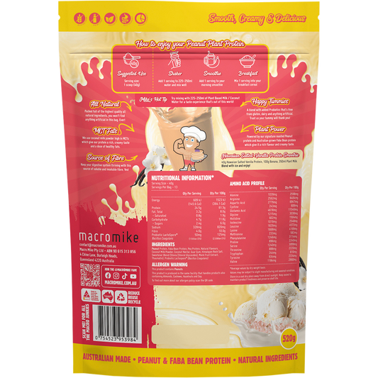 MACRO MIKE Peanut Plant Protein Hawaiian Salted Vanilla