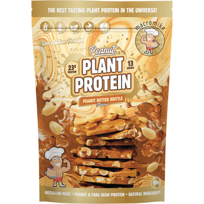 MACRO MIKE Peanut Plant Protein Peanut Butter Brittle 1 x 520g