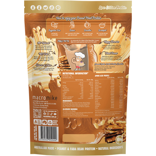 MACRO MIKE Peanut Plant Protein Peanut Butter Brittle